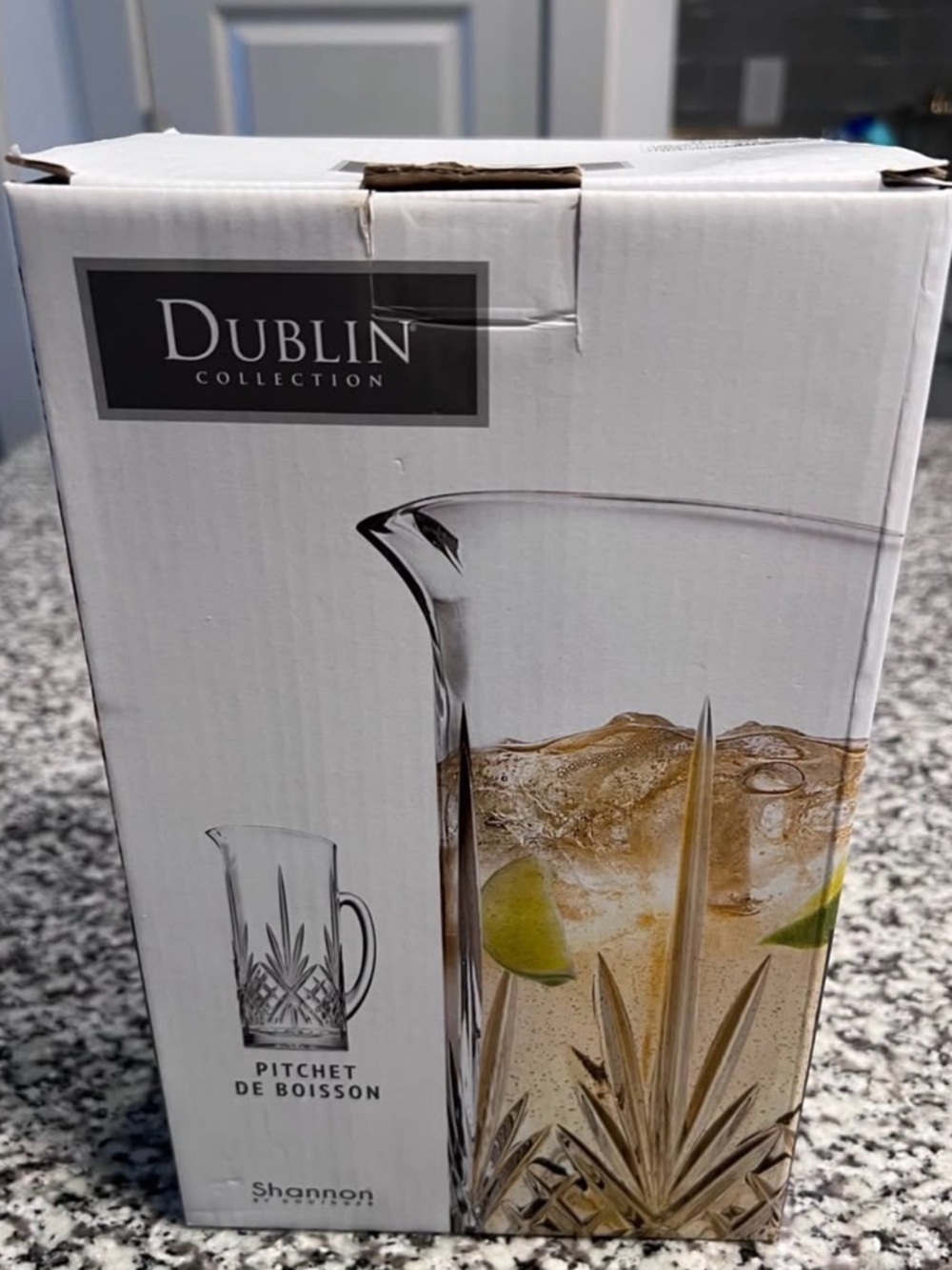 Dublin Collection Cut Glass Pitcher - Clear